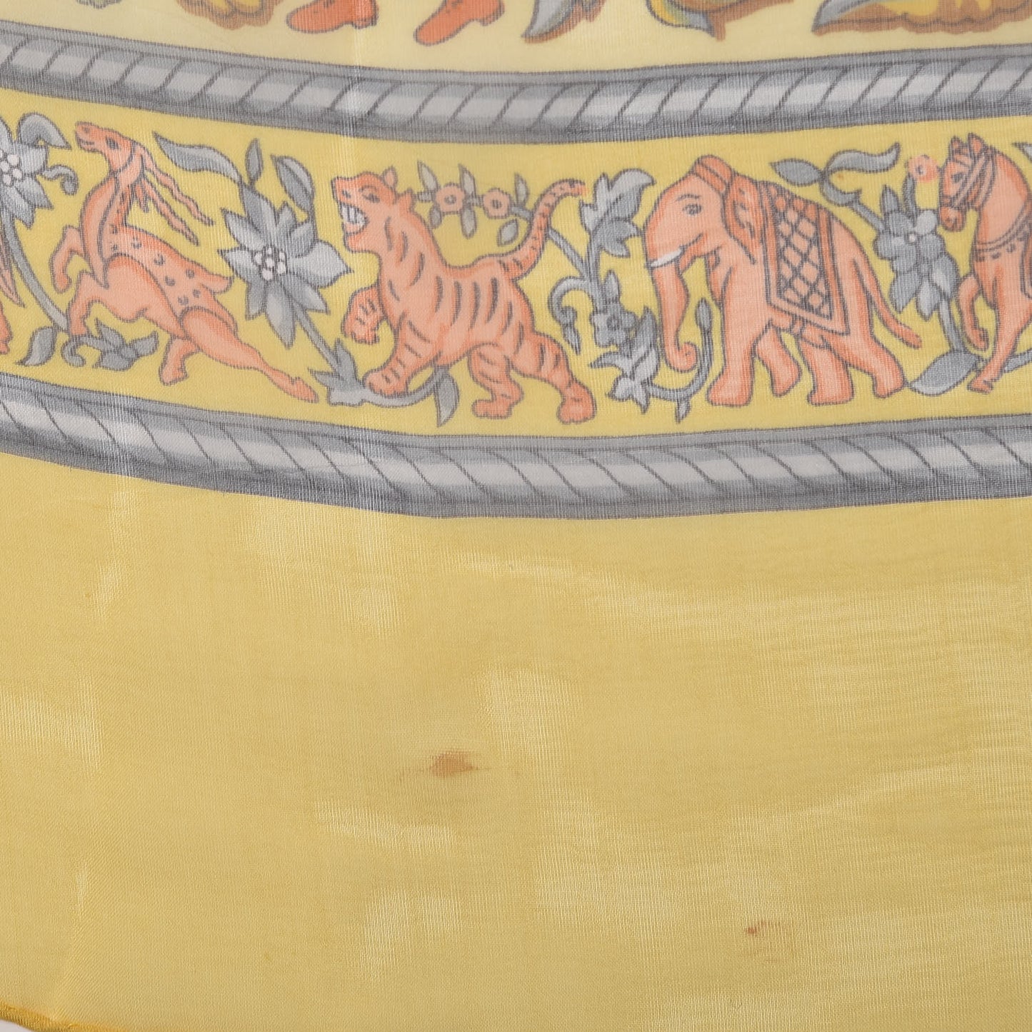 Cashmere Silk Chasse En Inde Shawl 140