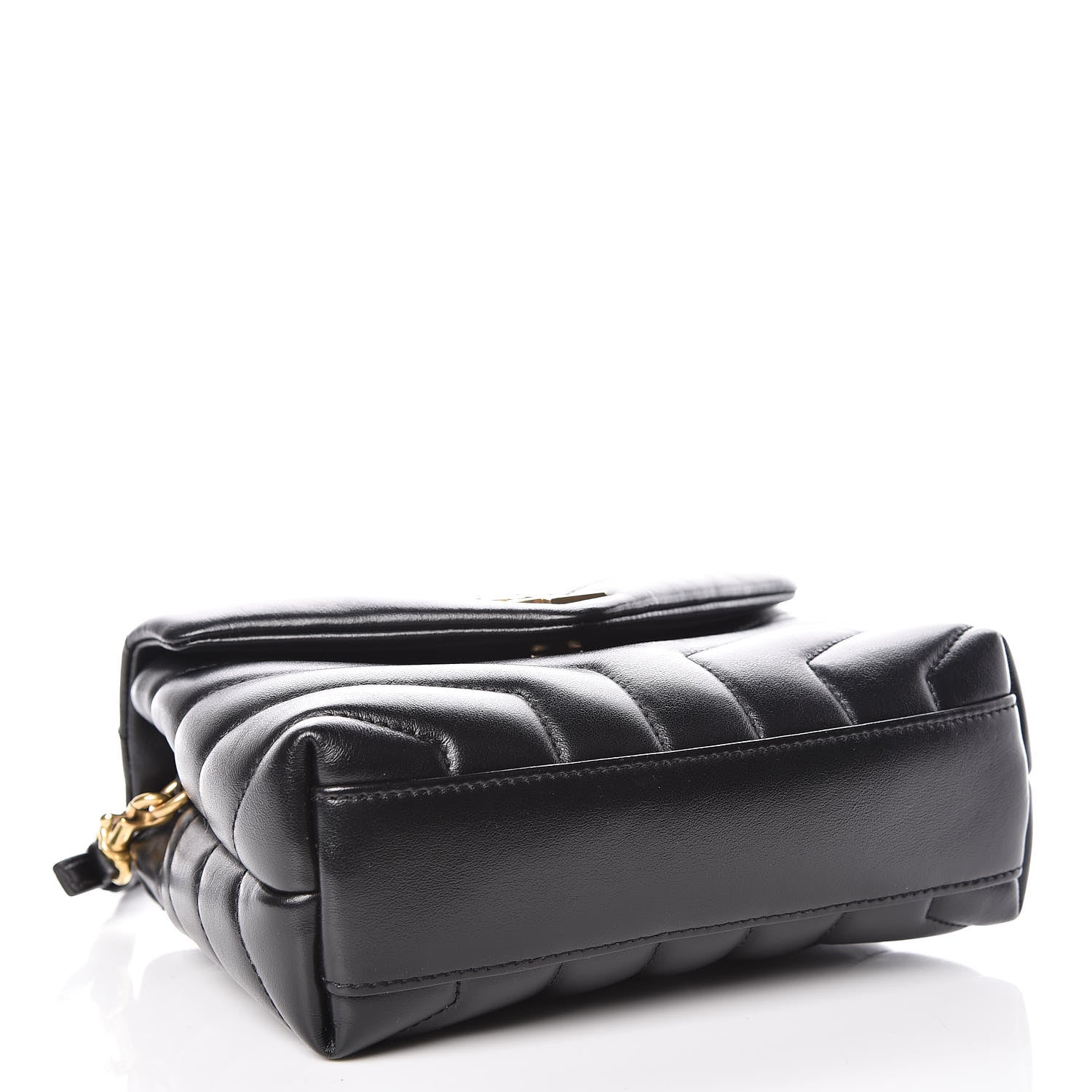 Saint Laurent Calfskin Y Quilted Monogram Toy Loulou Crossbody Bag Black 4 of 10