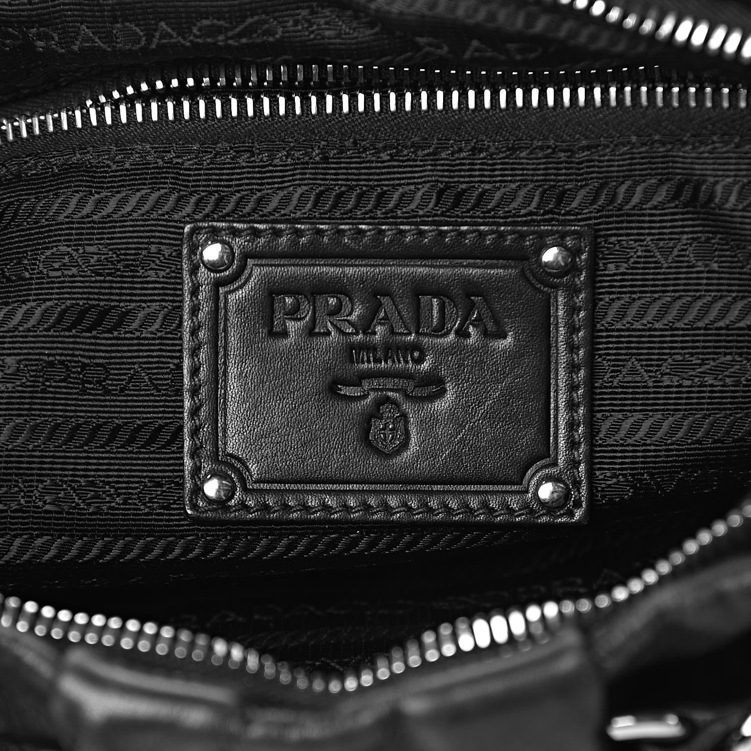 Prada Soft Calfskin Pleated Hobo Black 6 of 16