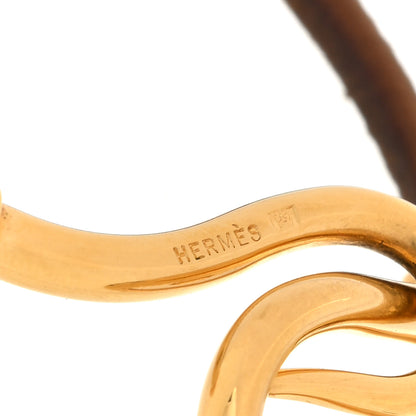Hermes Natural Bridle Jumbo Hook Bracelet Brown 4 of 4