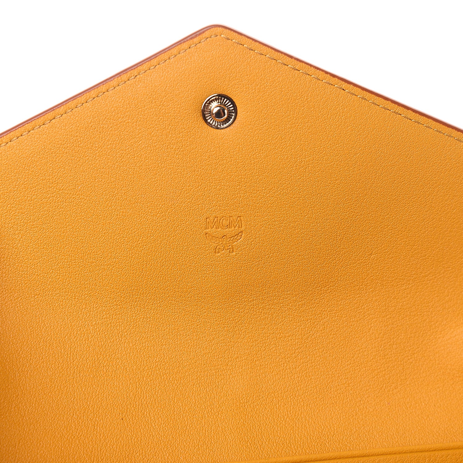 MCM Calfskin Ottomar Wallet On Chain Mango 5 of 9