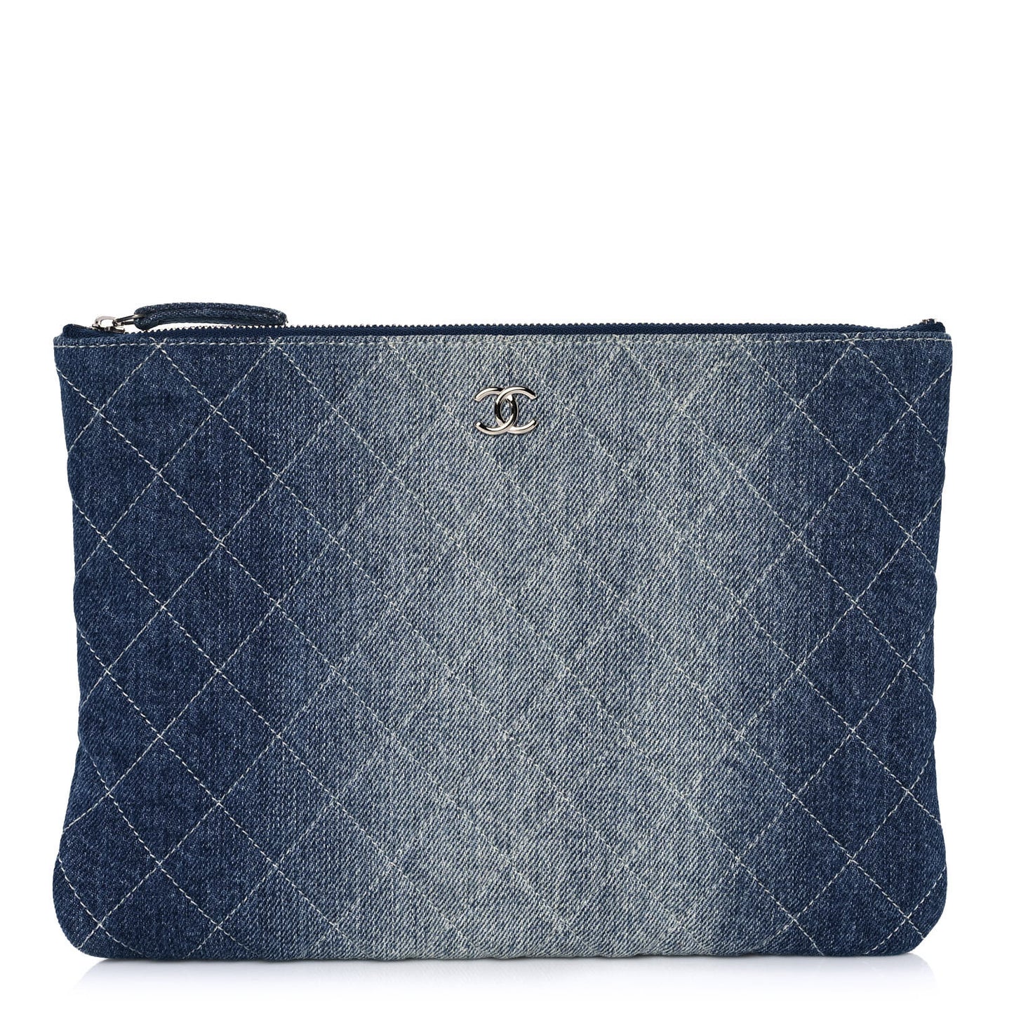 Denim Pocket Medium Cosmetic Case Blue