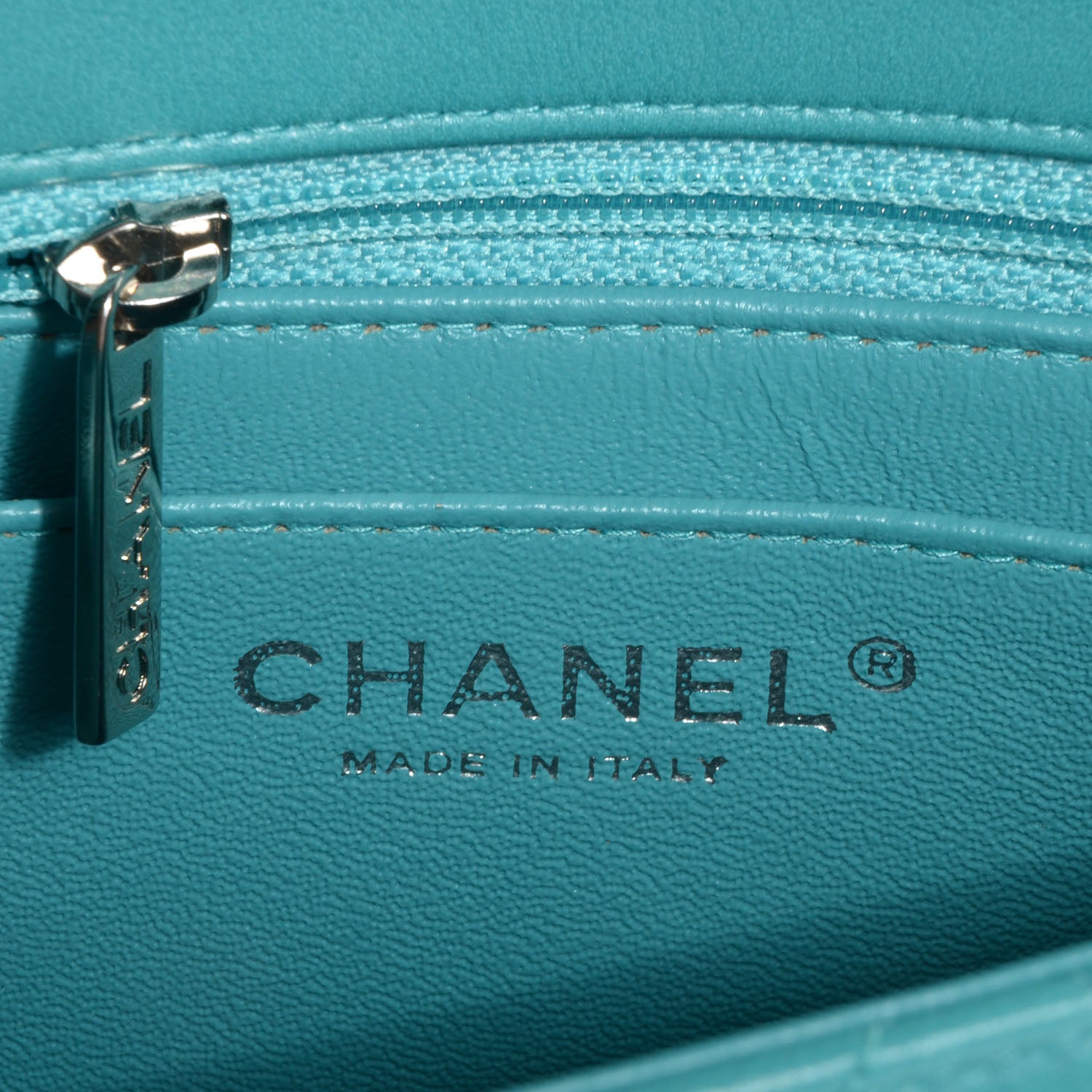 Chanel Lambskin Quilted Mini Square Flap Blue 7 of 9