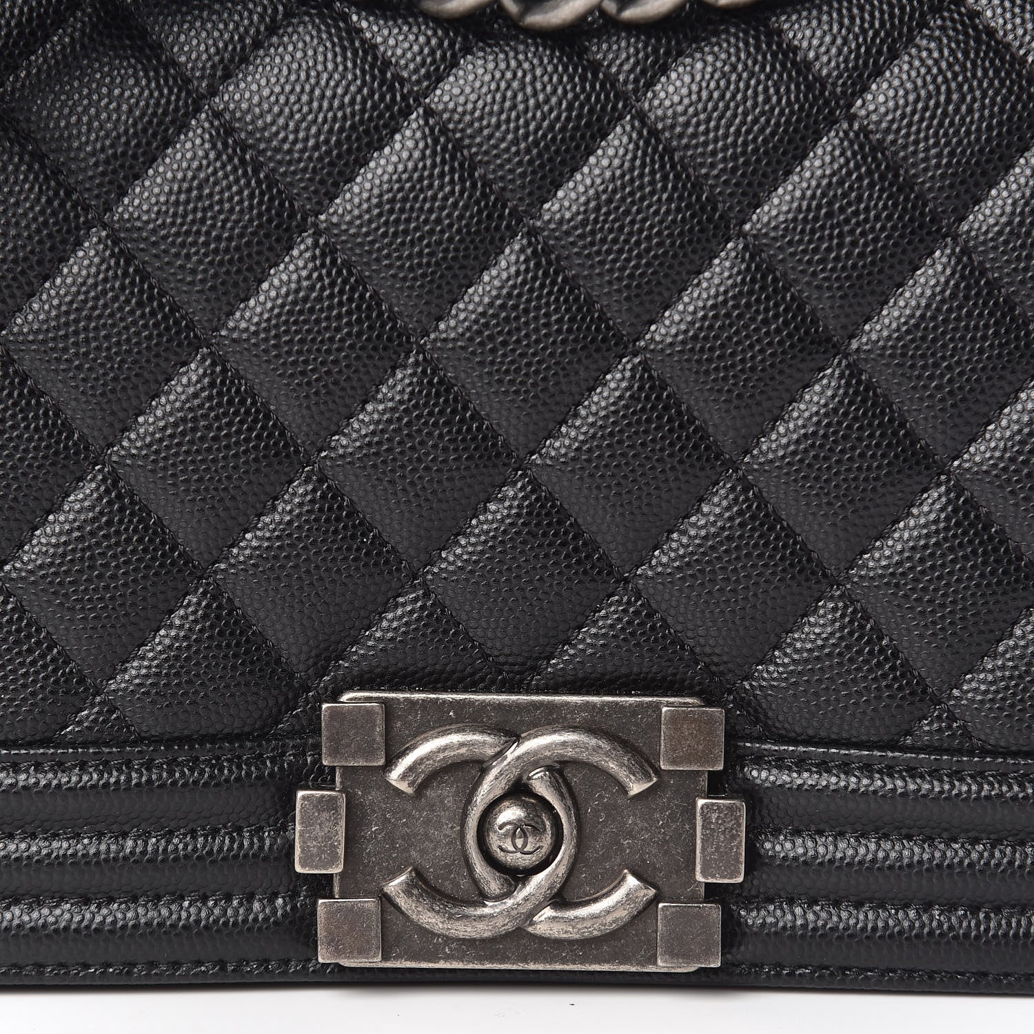 Chanel Caviar Quilted Medium Boy Flap Black 12 of 13