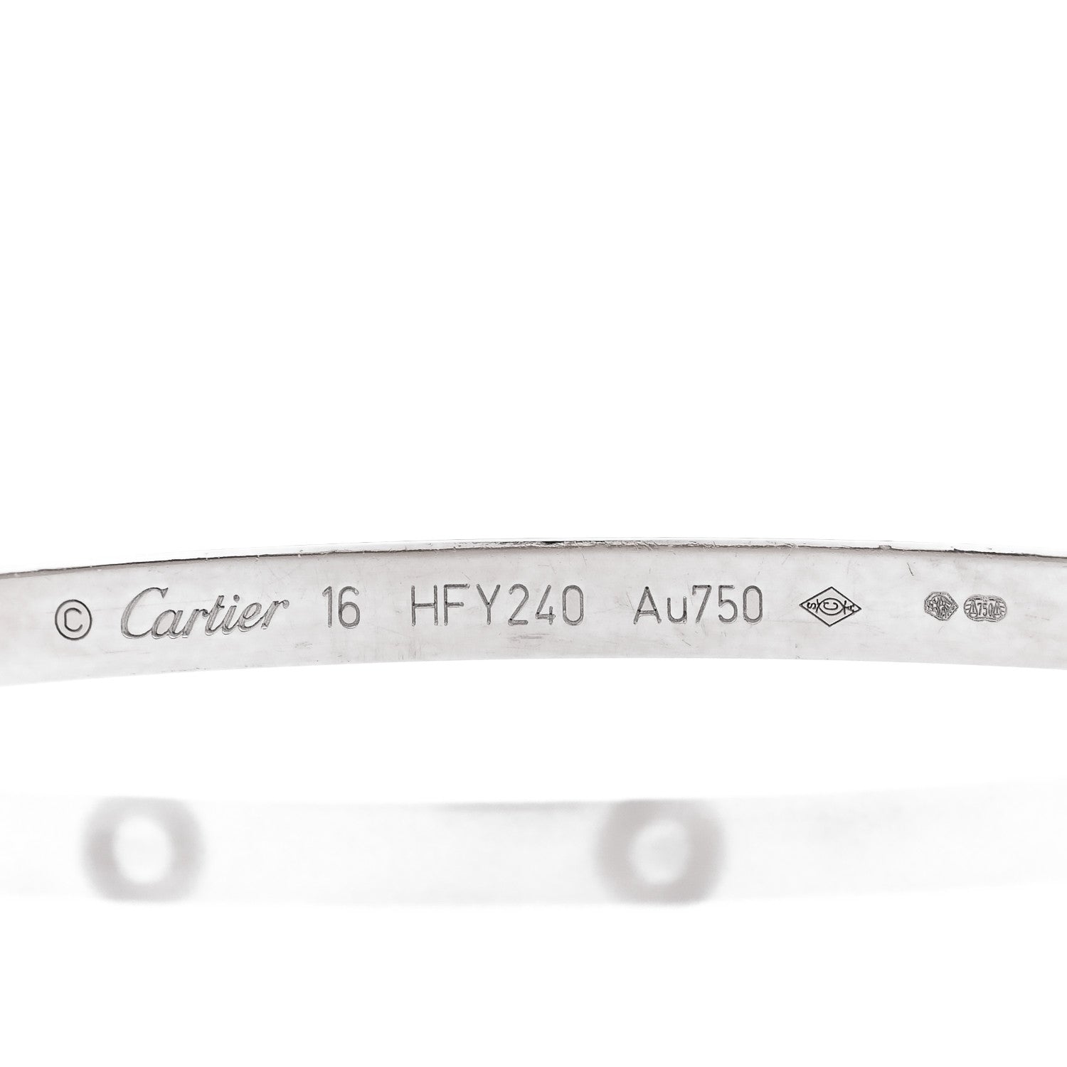 Cartier 18K White Gold Small LOVE Bracelet 16 4 of 7