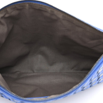 Bottega Veneta Nappa Intrecciato Snakeskin Pouch Blue 5 of 7