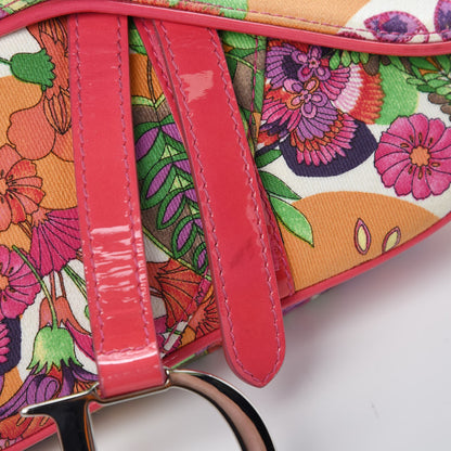 Christian Dior Canvas Floral Saddle Bag Multicolor 11 of 11