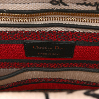 Christian Dior Canvas Medium DiorAmour Graffiti Lady D-Lite Latte 6 of 9