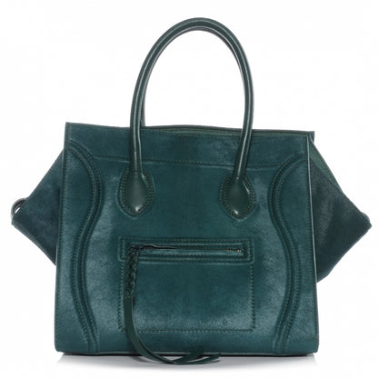 Celine Pony Hair Small Phantom Luggage Jade 1 of 7