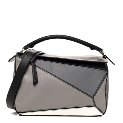 Loewe Calfskin Medium Puzzle Bag Grey Multito 1 of 4