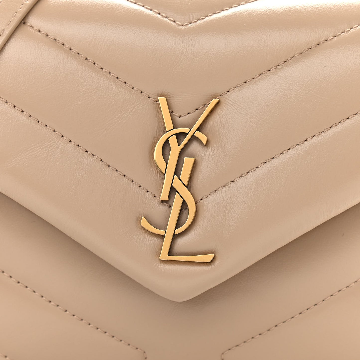 Calfskin Y Quilted Monogram Toy Loulou Crossbody Bag Latte
