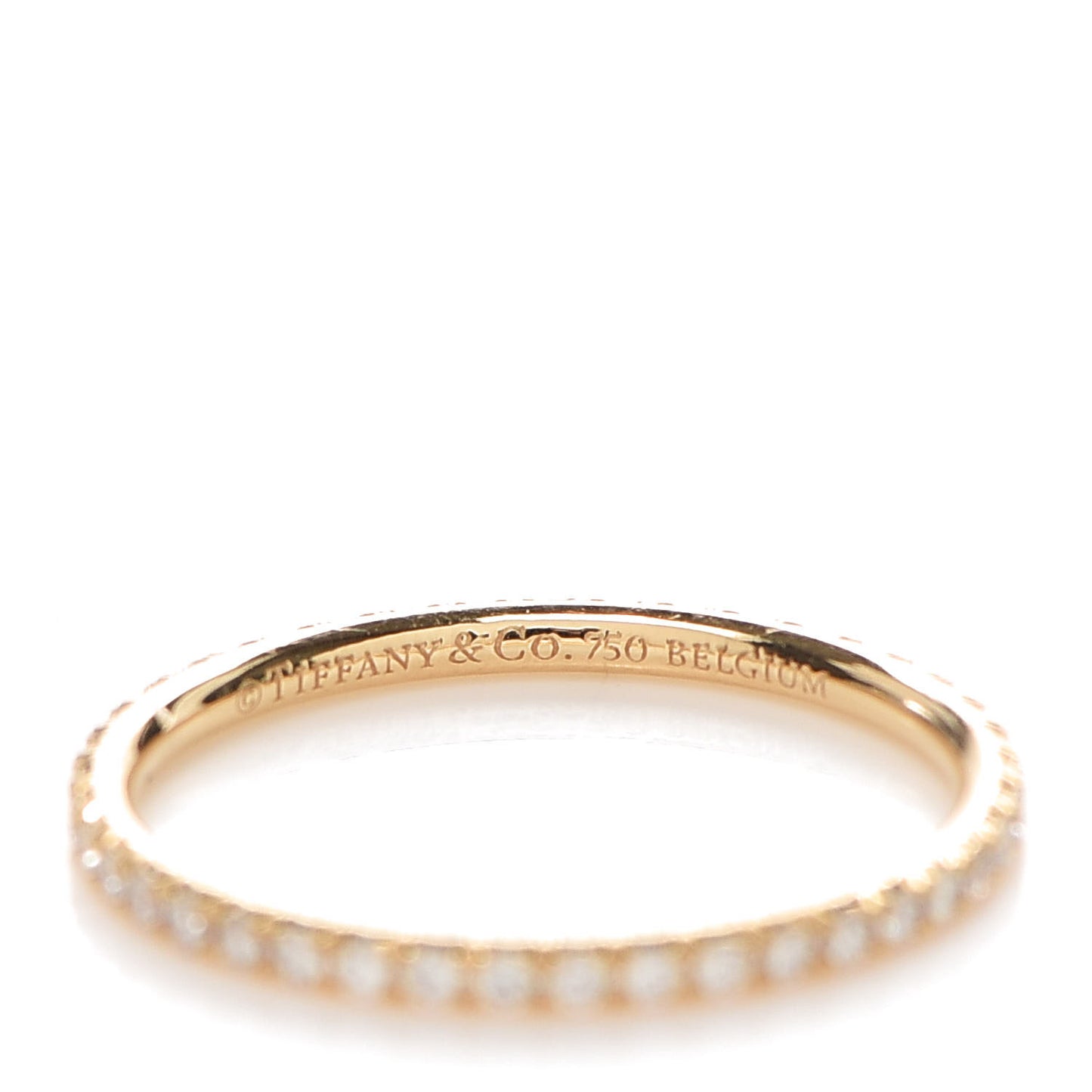 18K Rose Gold Diamond Metro Band Ring 50 5.5