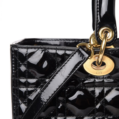 Christian Dior Patent Cannage Large Lady Dior Black 10 of 10
