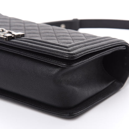 Chanel Caviar Quilted Medium Boy Flap Black 9 of 12