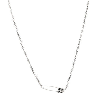 Chrome Hearts Sterling Silver Safety Pin Pendant Necklace 1 of 4