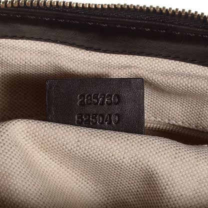 Gucci Monogram Large Sukey Top Handle Bag Beige Dark Brown 7 of 9