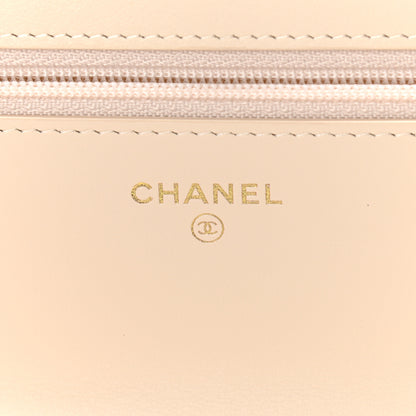 Chanel Goatskin Quilted Chanel 19 Wallet On Chain WOC Light Beige 5 of 9