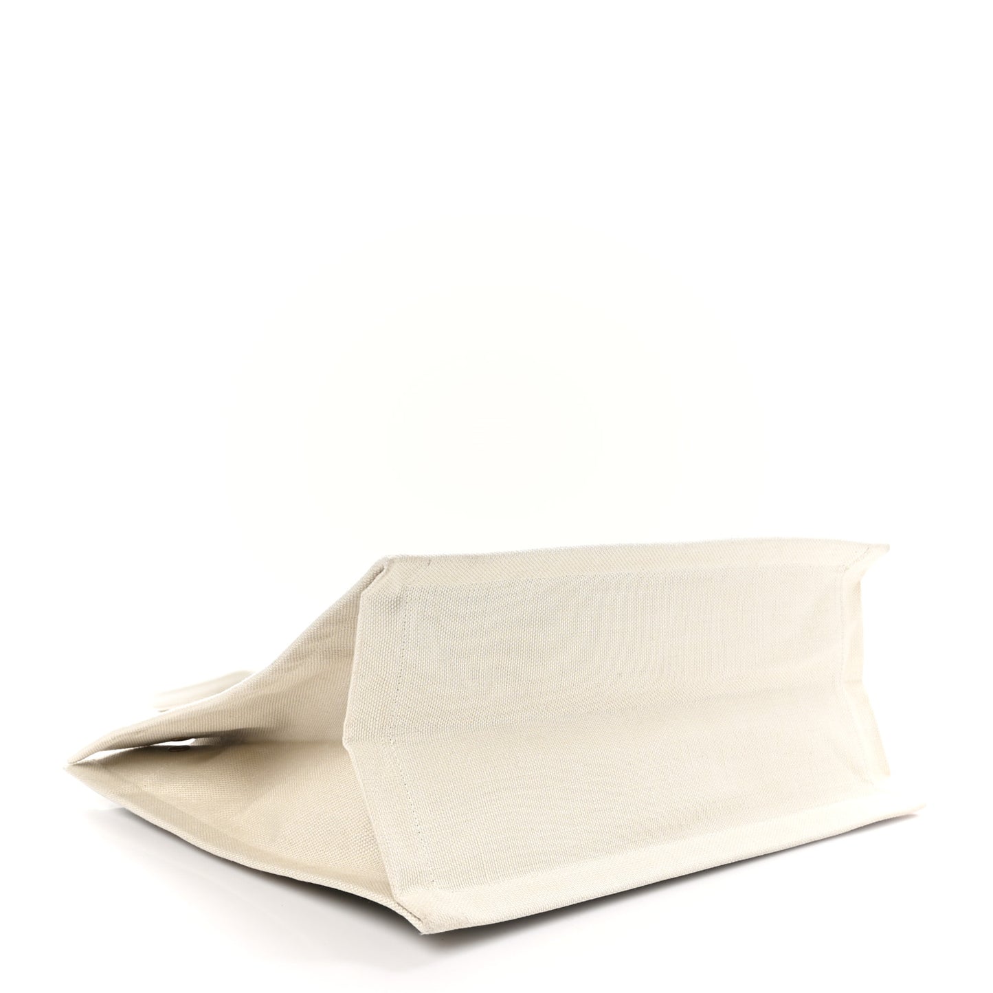 Linen Calfskin Small Rive Gauche Tote Military Green Blanc Vintage