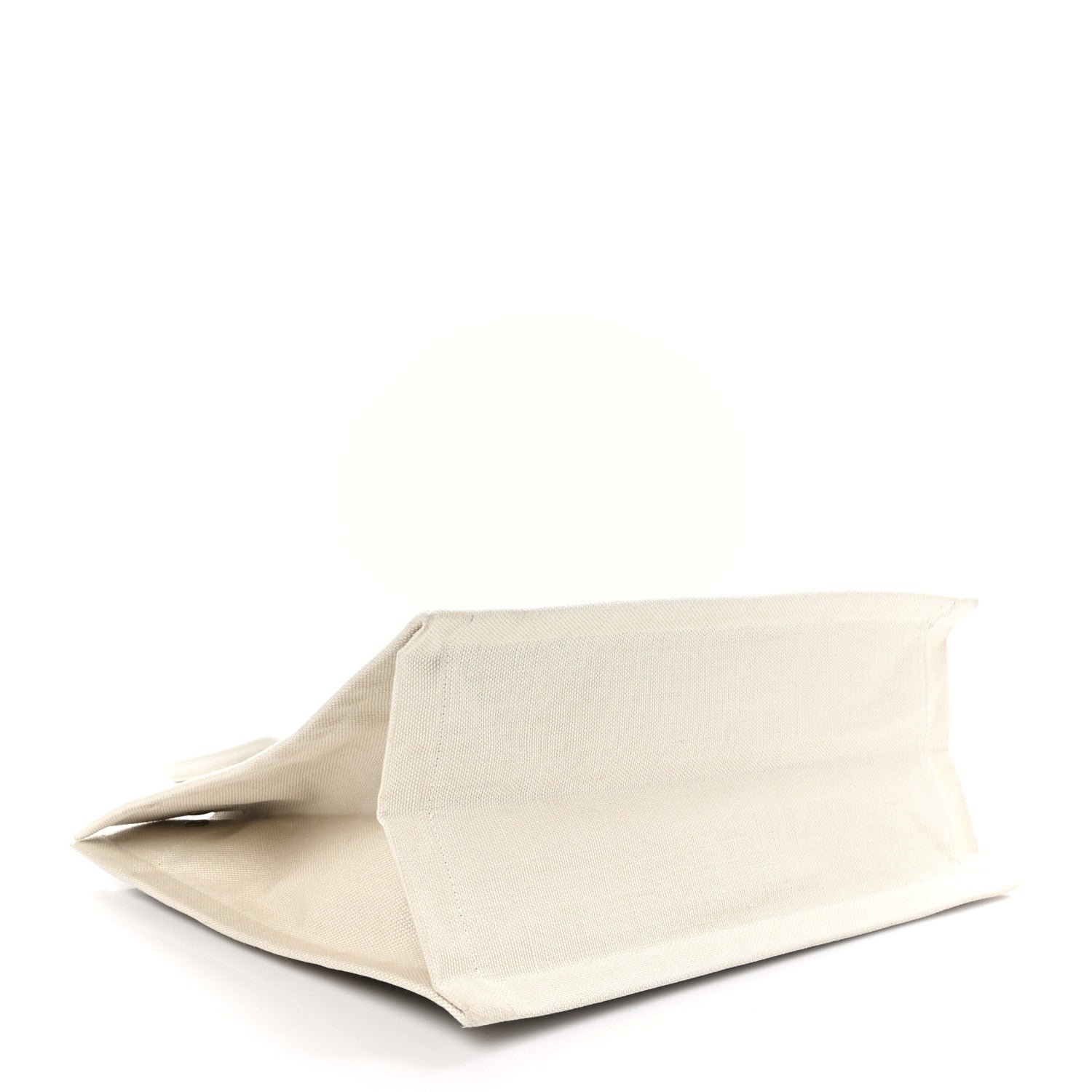 Saint Laurent Linen Calfskin Small Rive Gauche Tote Military Green Blanc Vintage 4 of 12