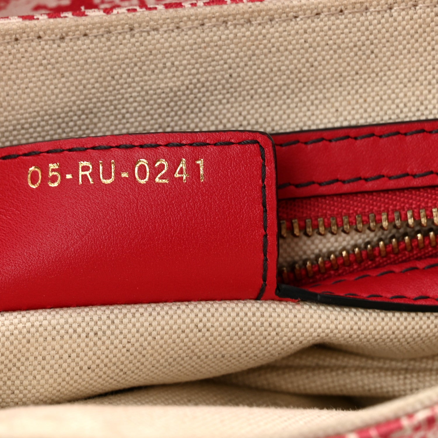 Christian Dior Canvas Reverse Embroidered Toile De Jouy Saddle Bag With Strap Red 7 of 10