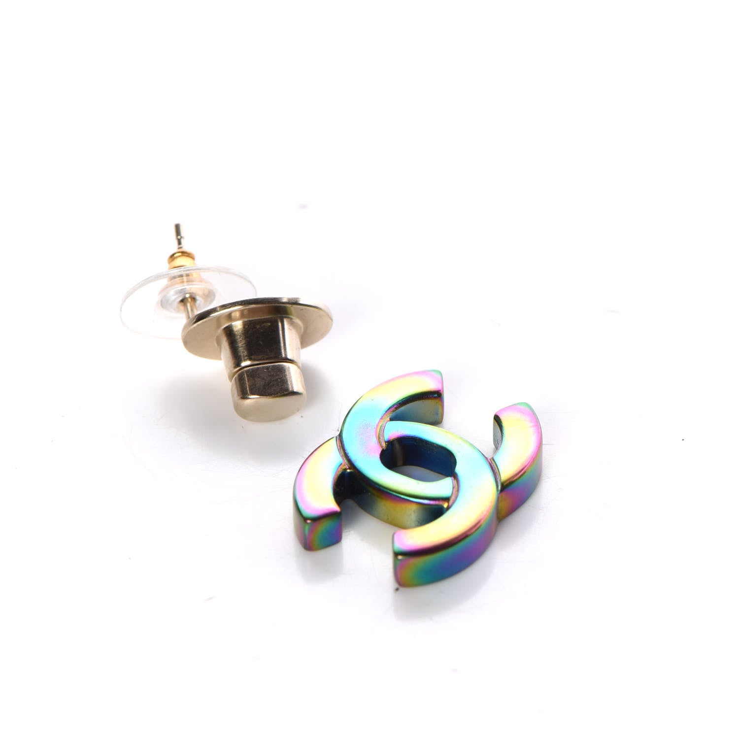 Chanel Metal CC Turnlock Interchangeable Earrings Gold 3 of 4