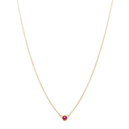 Tiffany 18K Yellow Gold Ruby Elsa Peretti Color By The Yard Pendant Necklace 1 of 6