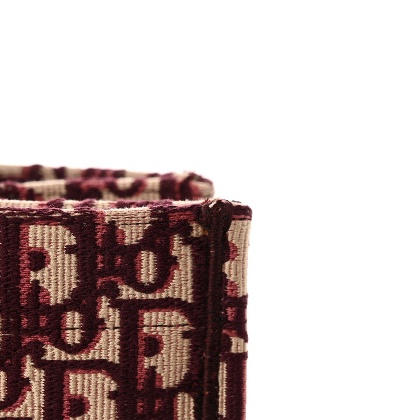 Oblique Medium Book Tote Burgundy Multicolor