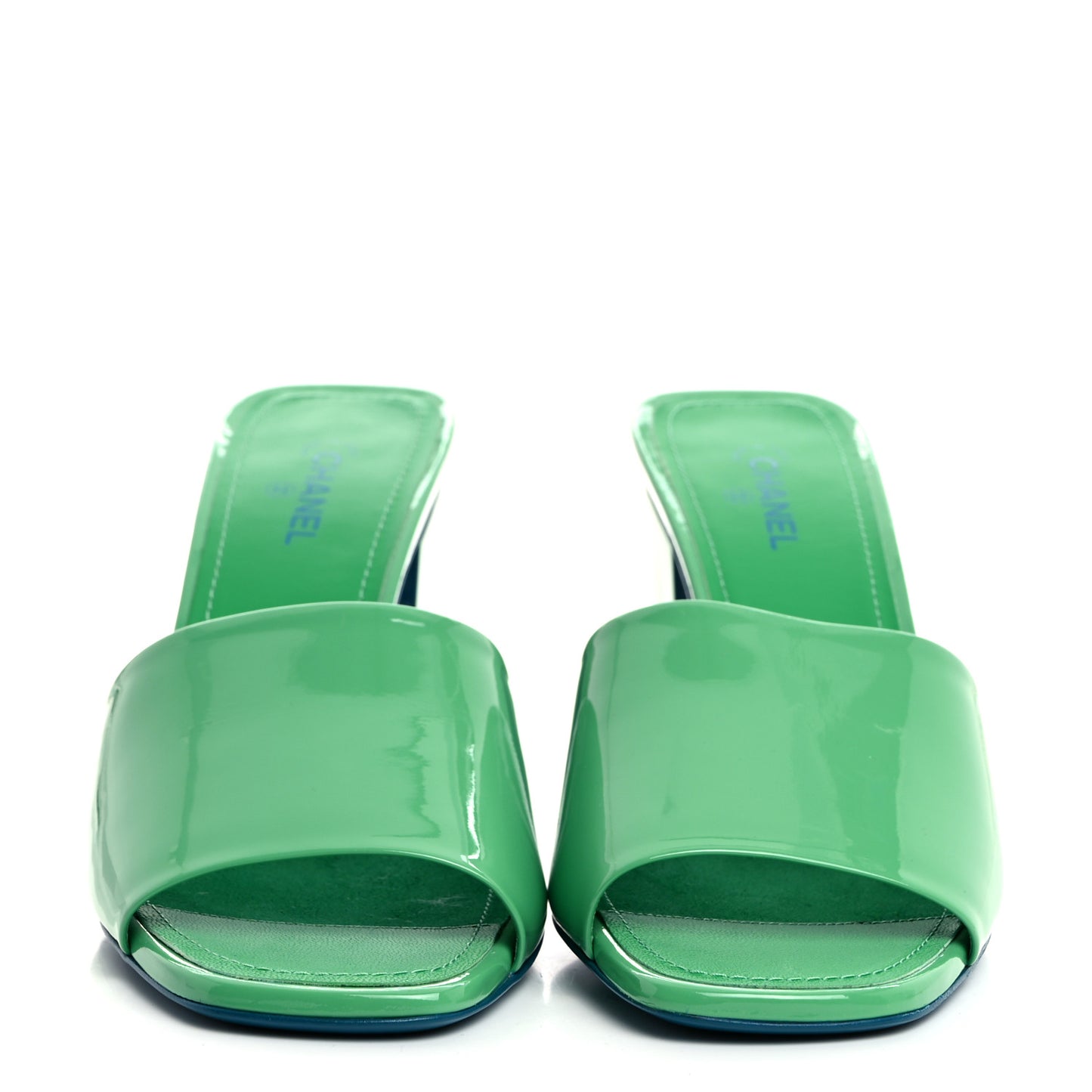 Patent CC Mules 41 Green Turquoise
