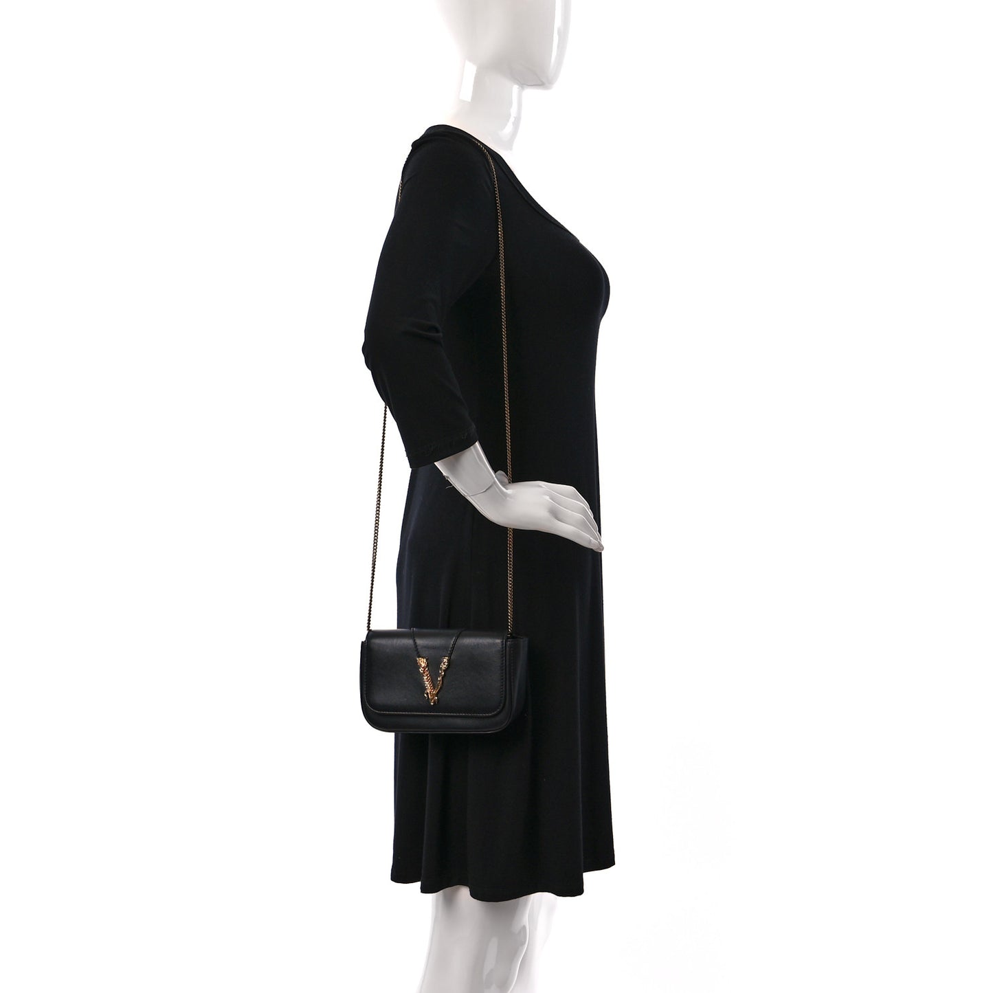 Vitello Virtus Mini Chain Bag Black