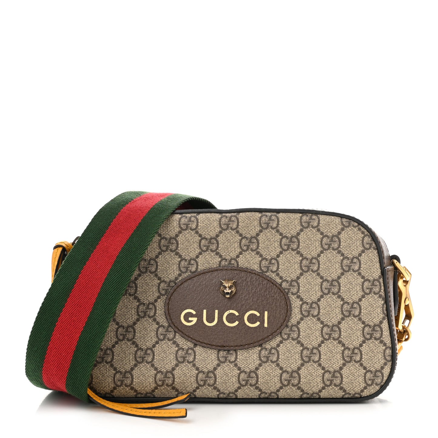 GG Supreme Monogram Web Neo Vintage Shoulder Bag Beige New Acero Crop