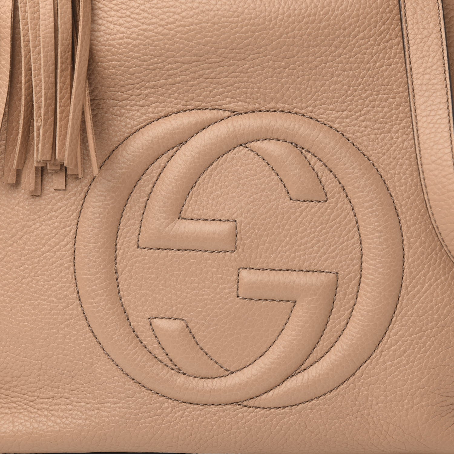 Gucci Pebbled Calfskin Large Soho Hobo Camelia 9 of 9