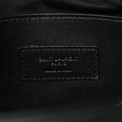 Saint Laurent Crocodile Embossed Calfskin Medium West Hollywood Monogram Fold-Over Black 6 of 8