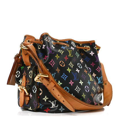 Louis Vuitton Monogram Multicolor Petit Noe Black 2 of 8
