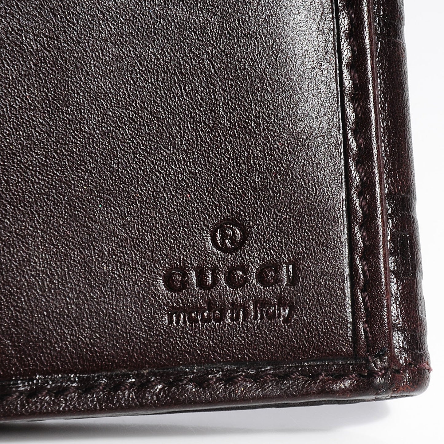 Guccissima Margaux Calfskin Metal Bar Continental Flap Wallet Chocolate