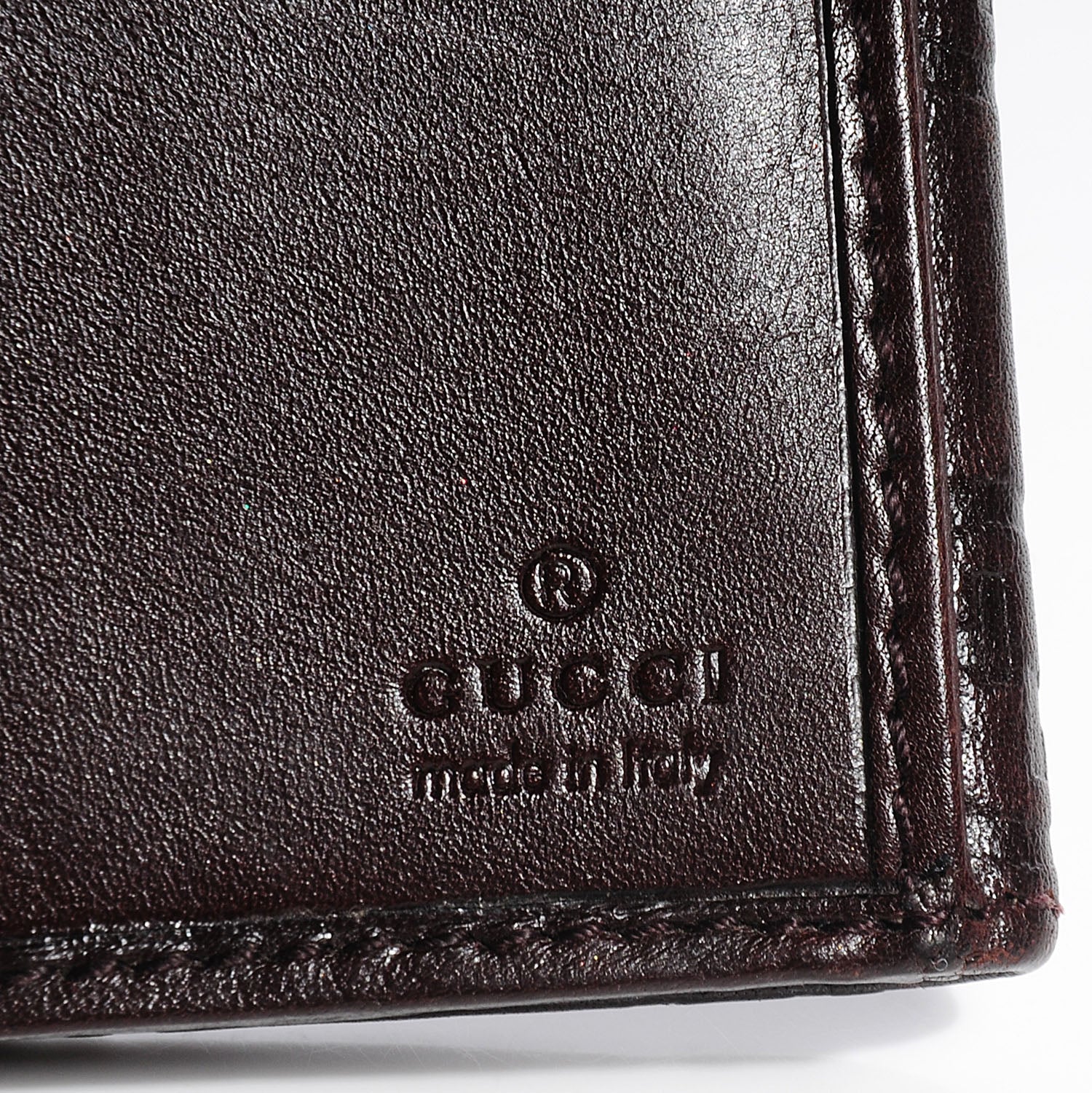 Gucci Guccissima Margaux Calfskin Metal Bar Continental Flap Wallet Chocolate 7 of 9