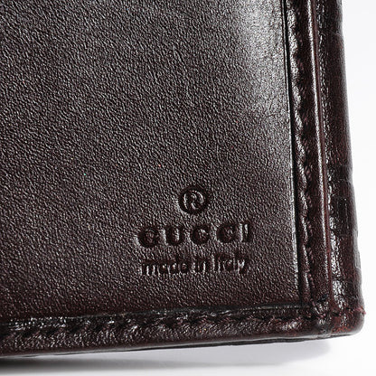 Gucci Guccissima Margaux Calfskin Metal Bar Continental Flap Wallet Chocolate 7 of 9
