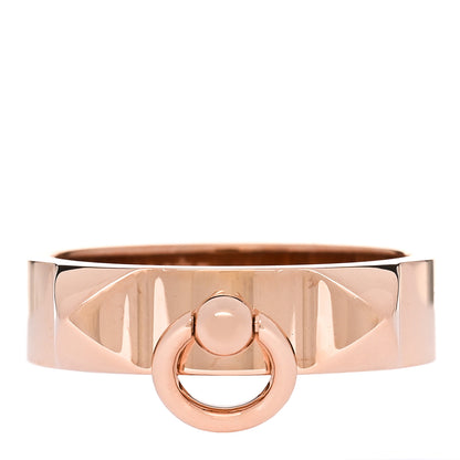 Hermes 18K Rose Gold PM Collier De Chien Ring 53 6.5 1 of 5