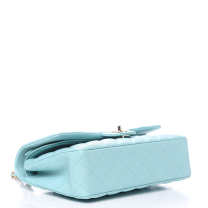 Chanel Caviar Quilted Medium Double Flap Light Blue 4 of 9