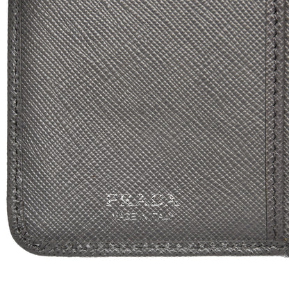 Prada Saffiano Metal Compact Wallet Marmo 6 of 11