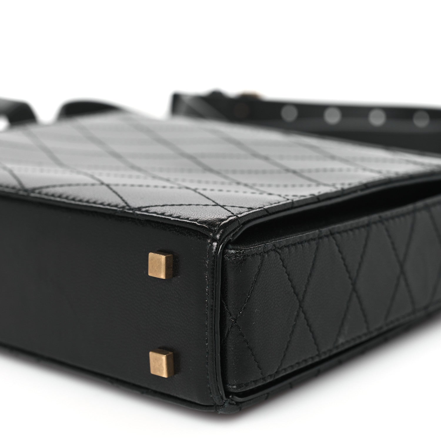 Saint Laurent SAINT LAURENT Lambskin Quilted Mini Square Crossbody Black 10 of 10