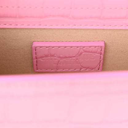 Jacquemus Calfskin Crocodile Embossed Le Bambino Pink 6 of 12