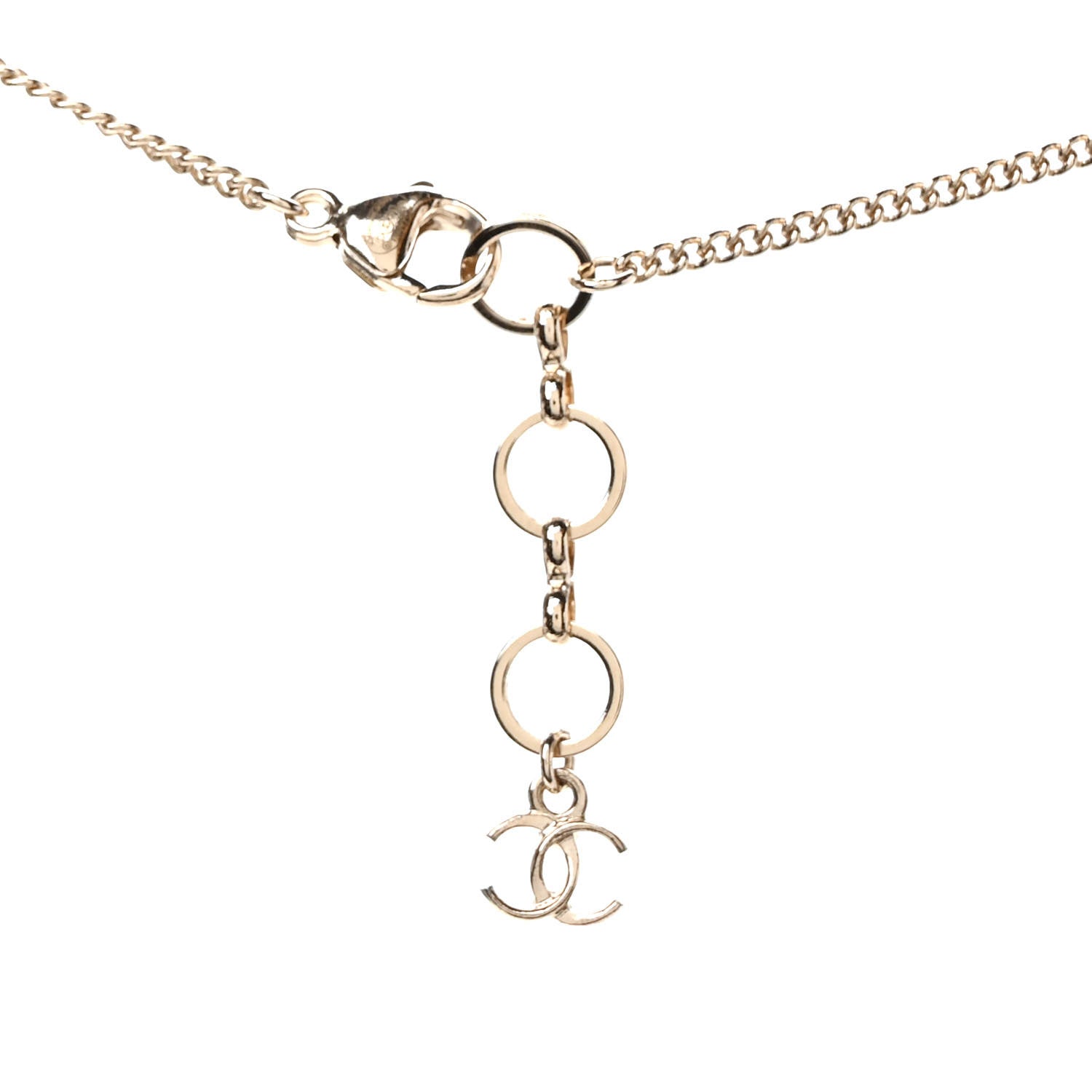 Chanel Resin Camera CC Necklace Black Gold 4 of 5