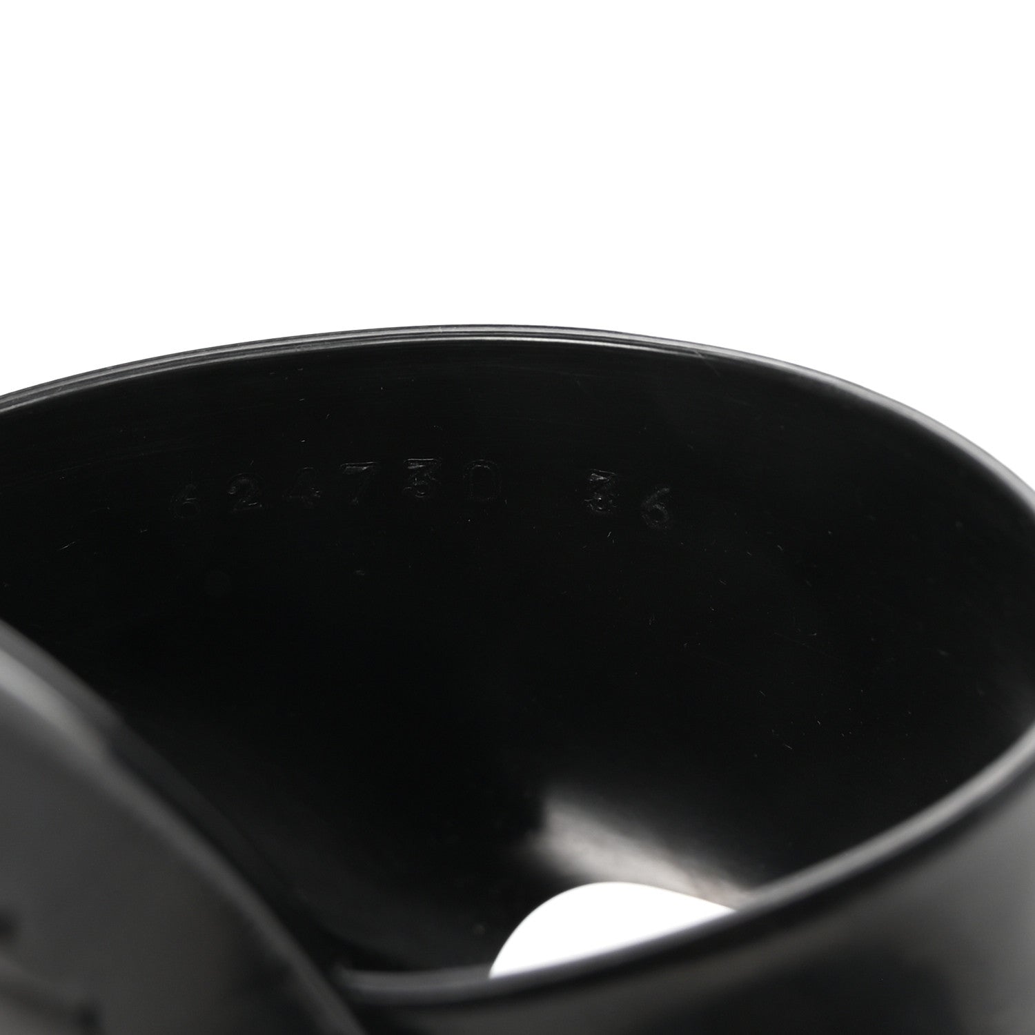 Gucci Rubber Gucci Logo Womens Platform 20/60mm Slide Sandals 36 Black 9 of 10