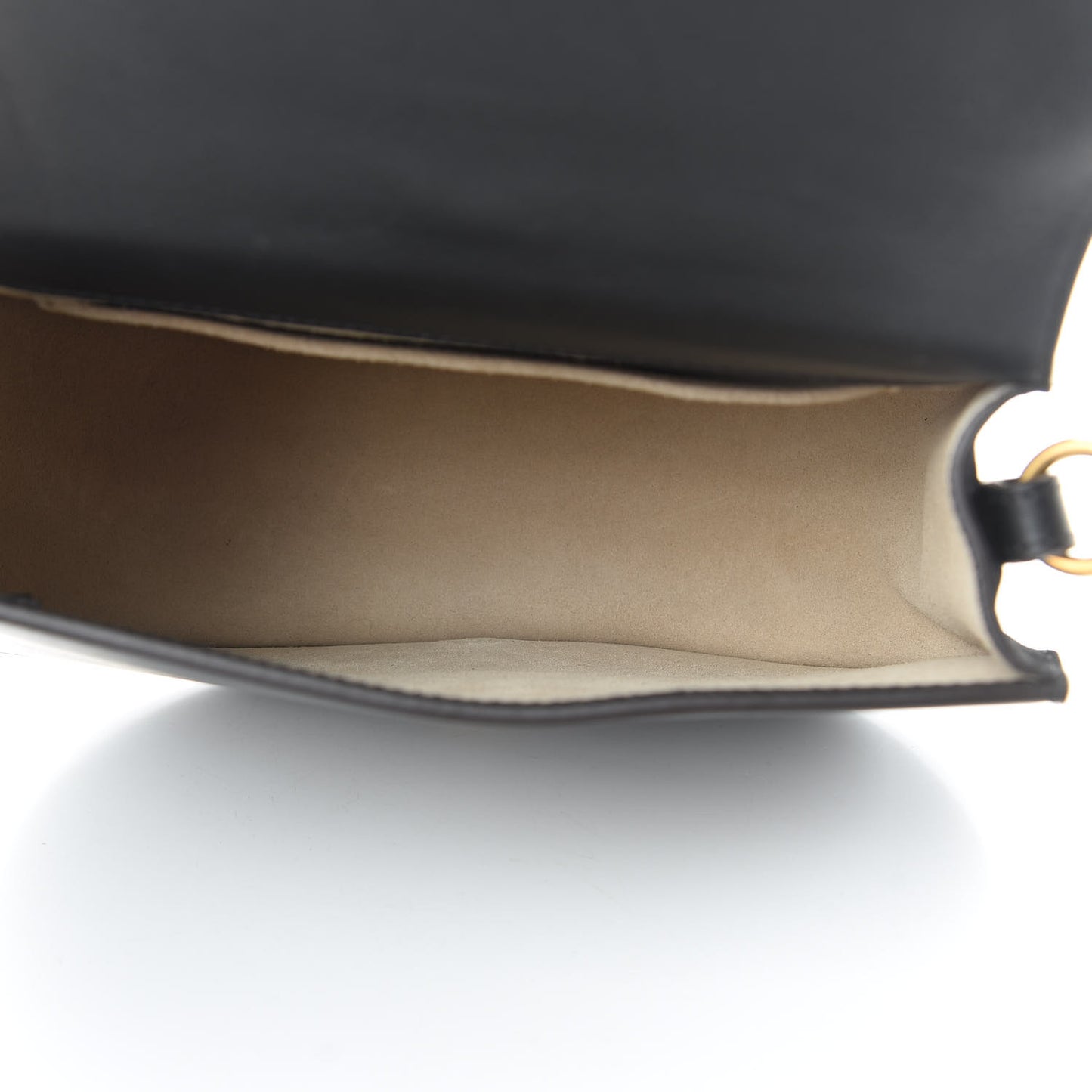 Calfskin Suede Medium Nile Bracelet Bag Black