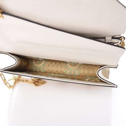 Gucci Calfskin Snakeskin Studded Small Ottilia Top Handle Bag White 6 of 12