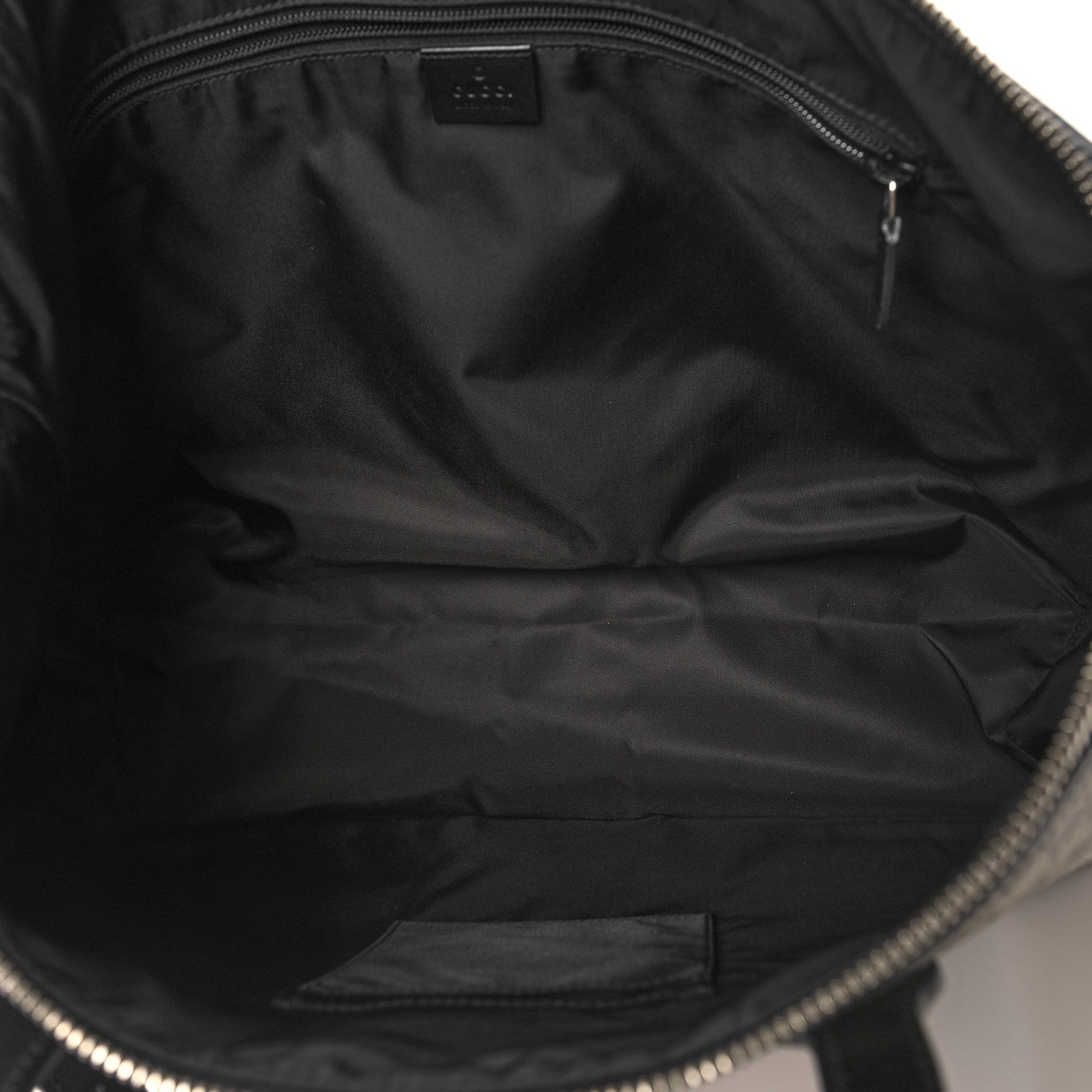 Gucci GG Supreme Monogram Web Medium Zippered Tote Beige Black 5 of 10