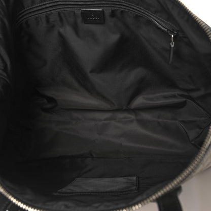 Gucci GG Supreme Monogram Web Medium Zippered Tote Beige Black 5 of 10