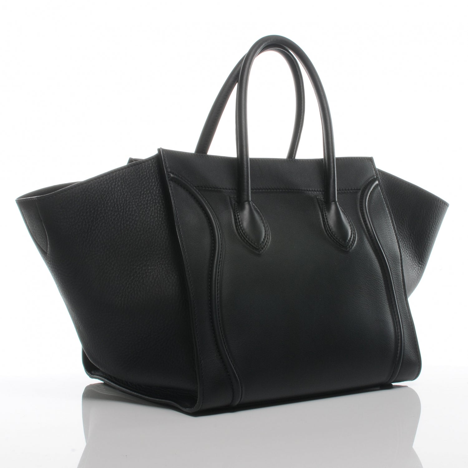 Celine Smooth Calfskin Medium Phantom Luggage Black 4 of 9