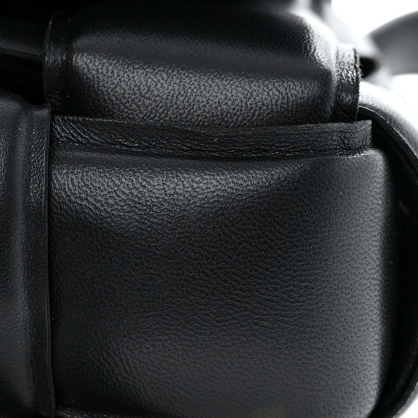 Nappa Maxi Intreccio Padded Cassette Crossbody Bag Black