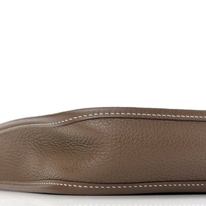 Hermes Taurillon Clemence Amazone Evelyne TPM Etoupe Bleu Indigo 8 of 10
